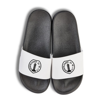 Siebenlehner SV  Badelatschen schwarz/weiß "Logo"